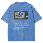 Unisex Japanese TV Printed Design Back Washed Tee