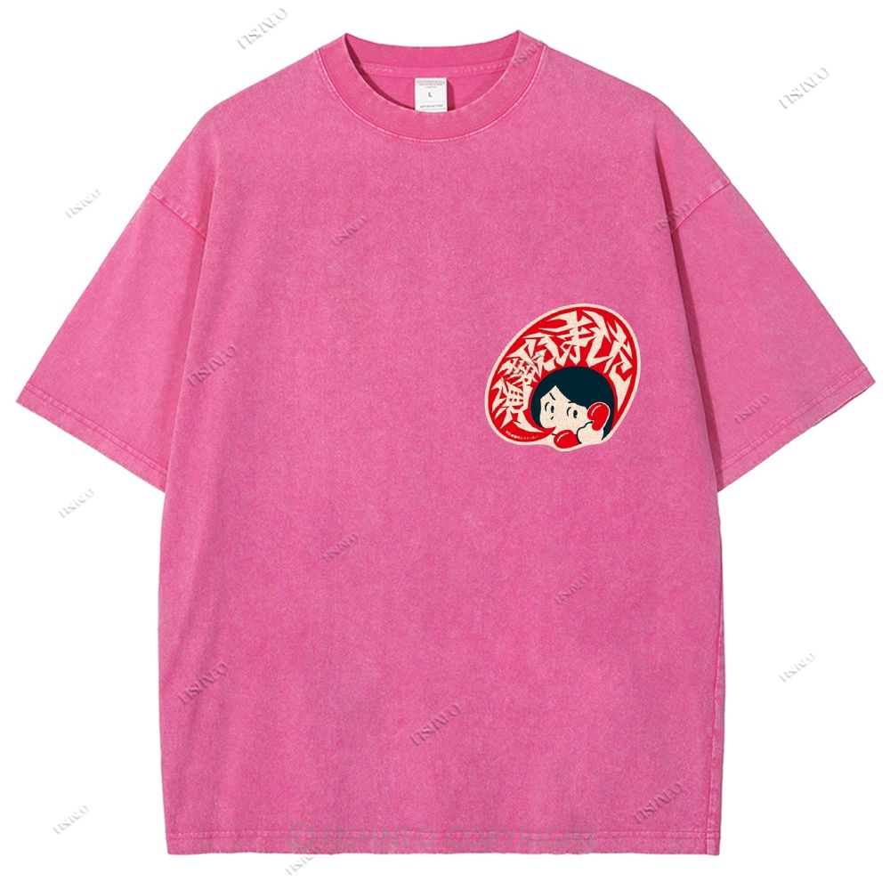 Unisex Japanese Graffiti Printed Design Back Washed Tee