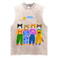 Cat in Sunny Day Unisex Washed Tank Top