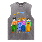 Cat in Sunny Day Unisex Washed Tank Top