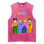 Cat in Sunny Day Unisex Washed Tank Top