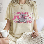 Unisex Japanese Bear Printed Washed Tee