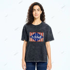 Unisex Japanese Printed Washed Tee