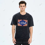 Unisex Japanese Printed Washed Tee