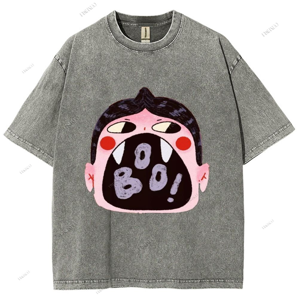 Unisex Graffiti Printed Washed Tee