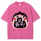 Unisex Graffiti Printed Washed Tee