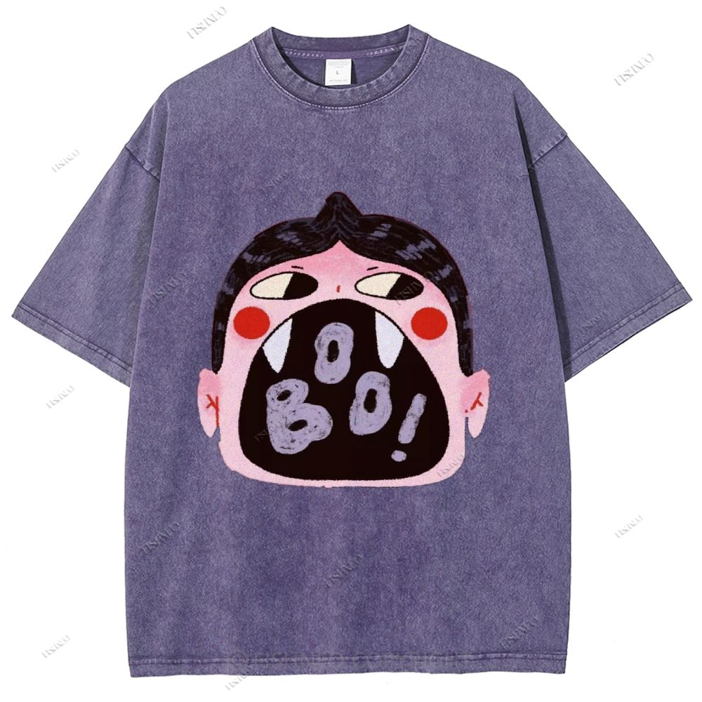Unisex Graffiti Printed Washed Tee