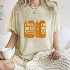 Unisex Japanese Soda Drink Printed Washed Tee