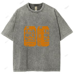 Unisex Japanese Soda Drink Printed Washed Tee