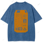 Unisex Japanese Soda Drink Printed Washed Tee