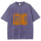 Unisex Japanese Soda Drink Printed Washed Tee