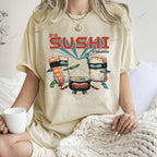Unisex Sushi Printed Washed Tee