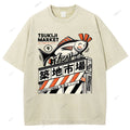 Unisex Tsukiji Market Printed Washed Tee