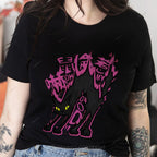 Cat Graffiti Cotton Casual T-Shirt