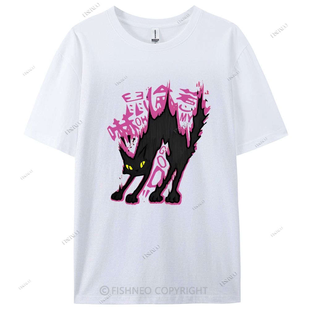 Cat Graffiti Cotton Casual T-Shirt
