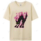 Cat Graffiti Cotton Casual T-Shirt