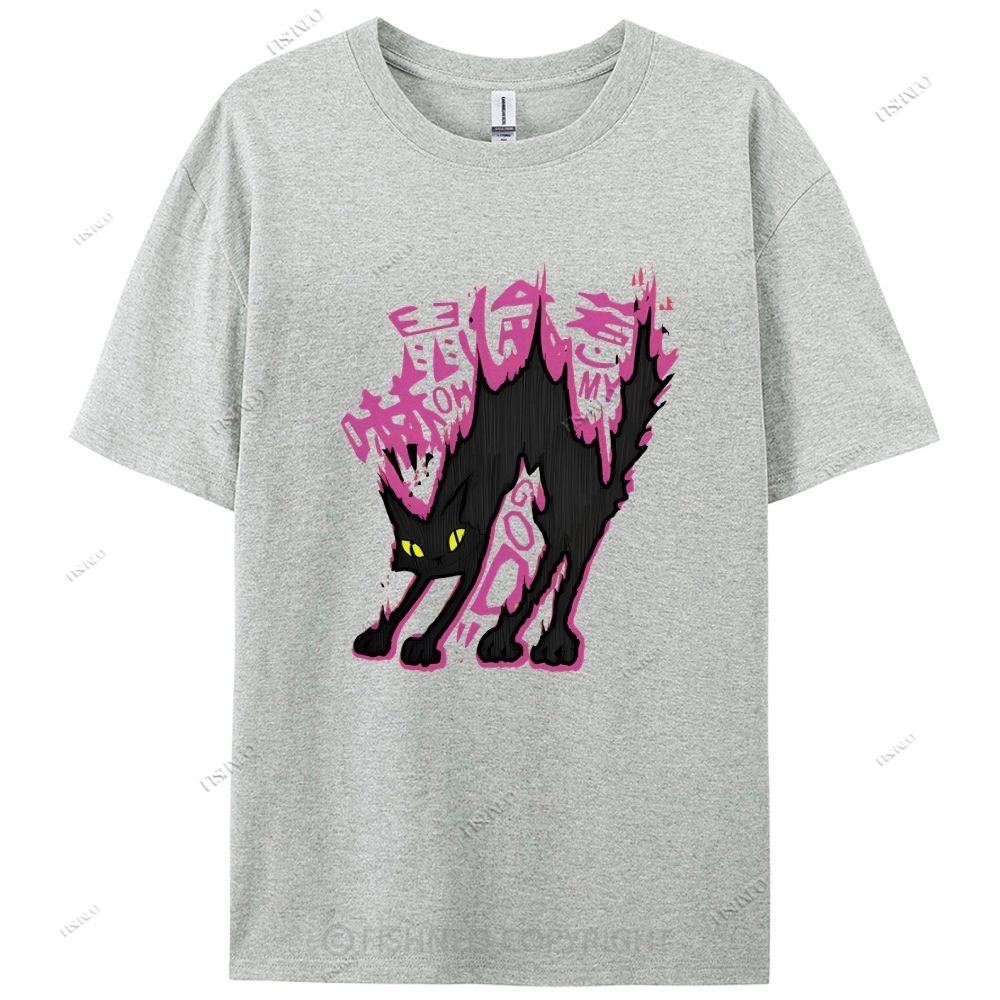 Cat Graffiti Cotton Casual T-Shirt