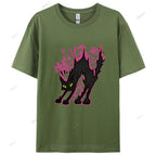 Cat Graffiti Cotton Casual T-Shirt