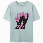 Cat Graffiti Cotton Casual T-Shirt