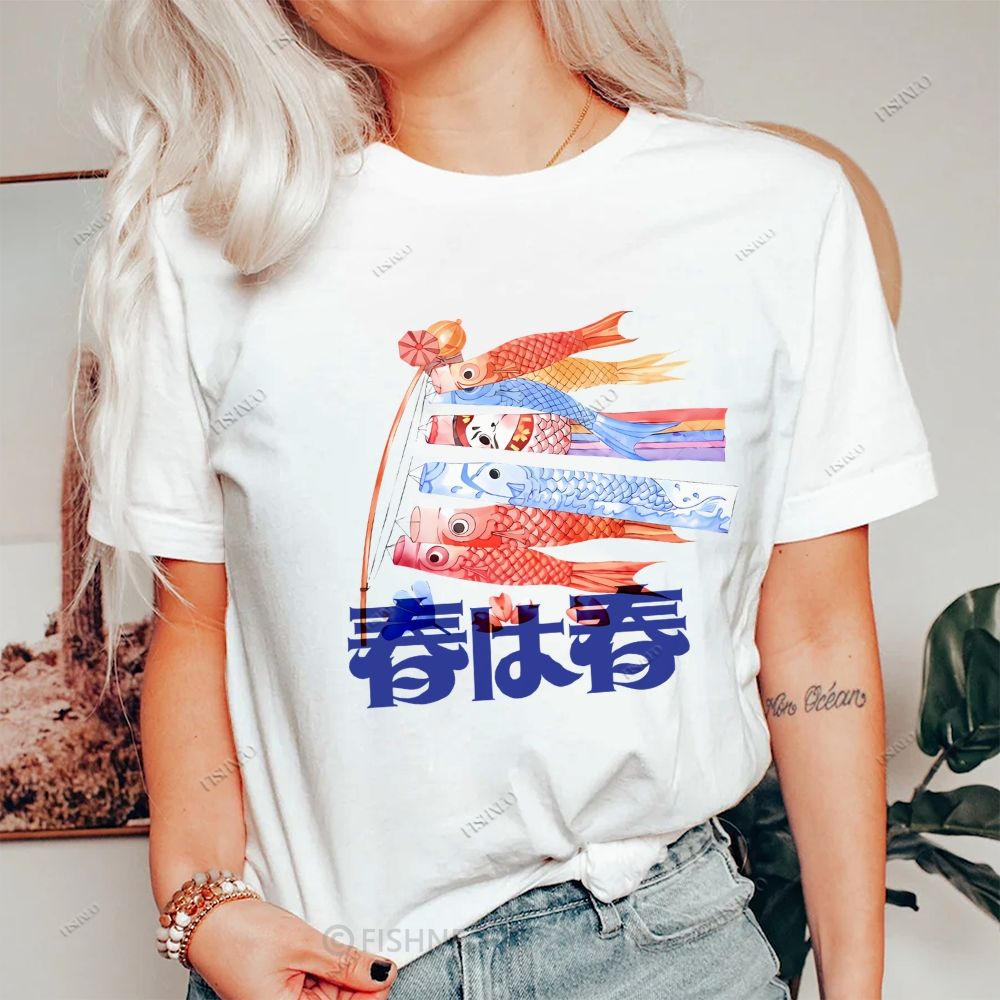 Japanese Koinobori Cotton Casual T-Shirt