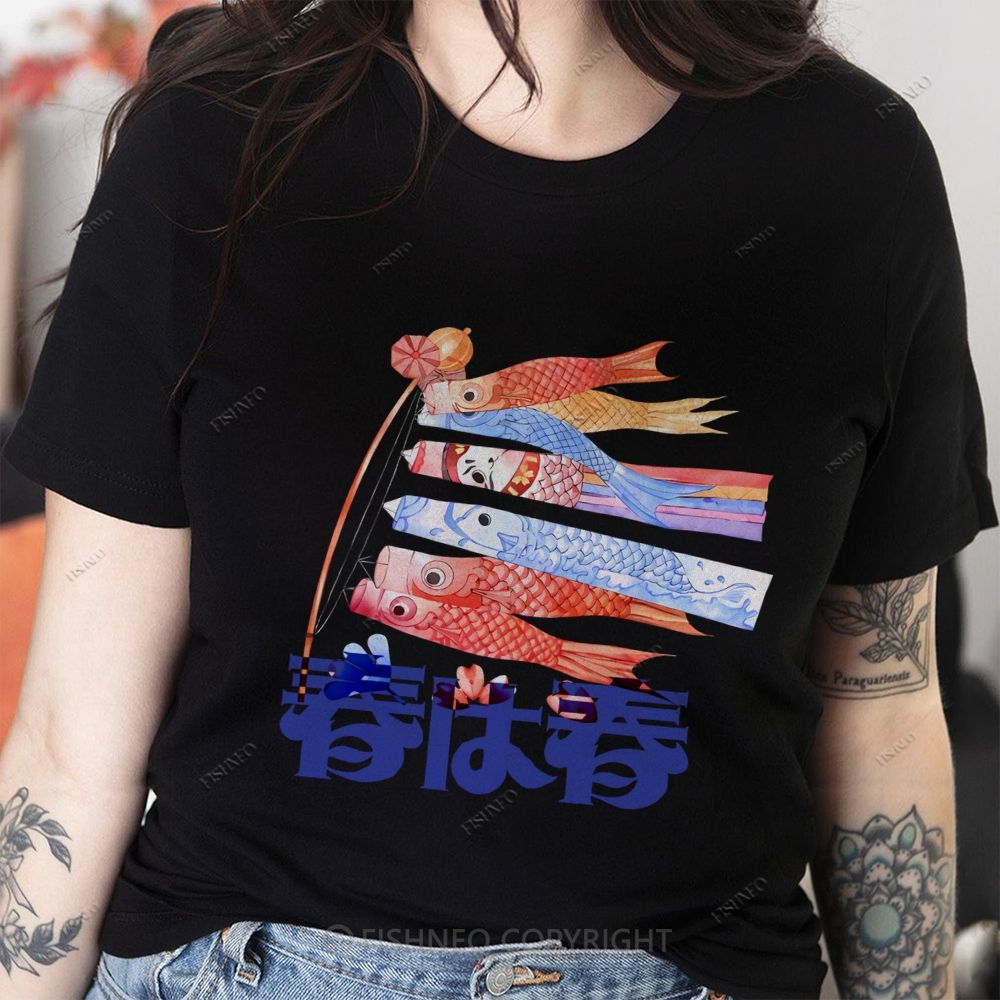 Japanese Koinobori Cotton Casual T-Shirt