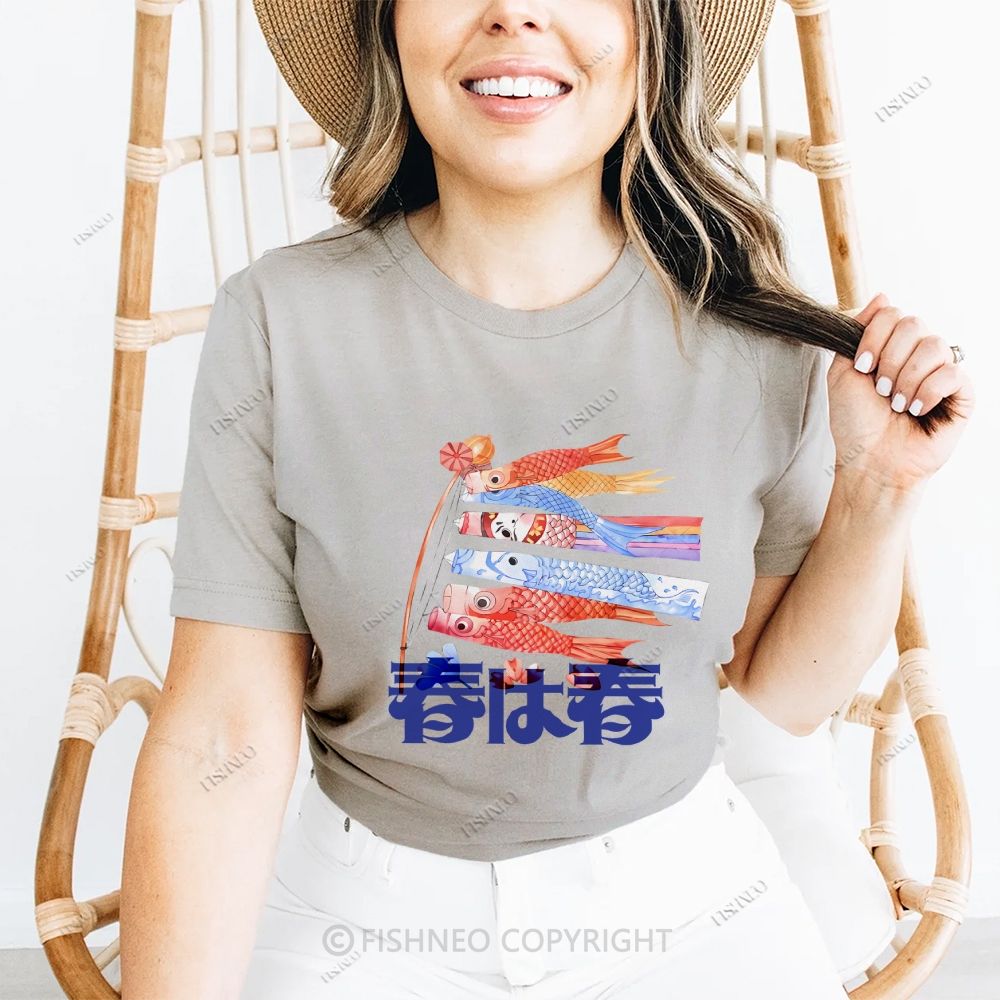 Japanese Koinobori Cotton Casual T-Shirt