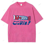 Unisex Japanese Koinobori Printed Washed Tee