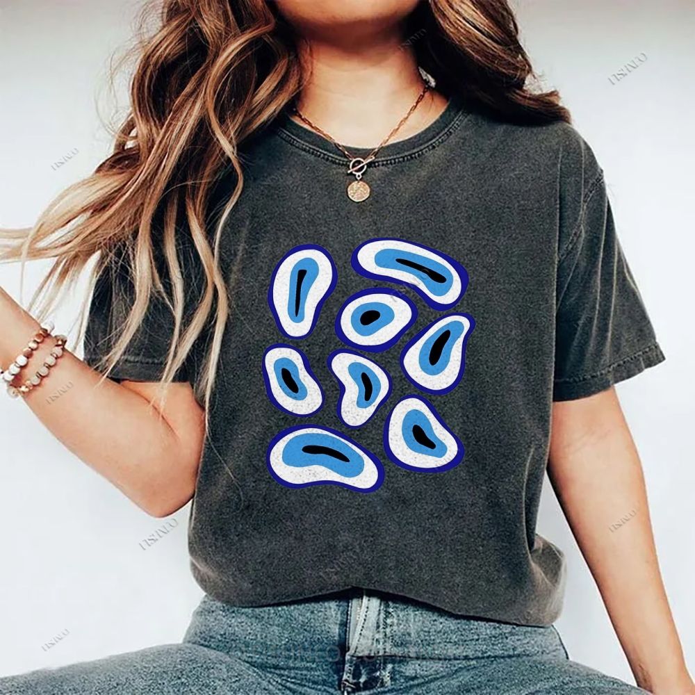 Unisex Eye Printed Washed Tee