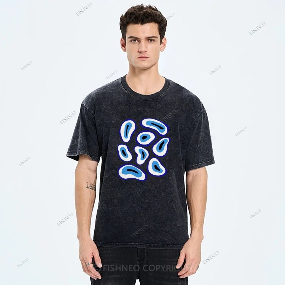 Unisex Eye Printed Washed Tee