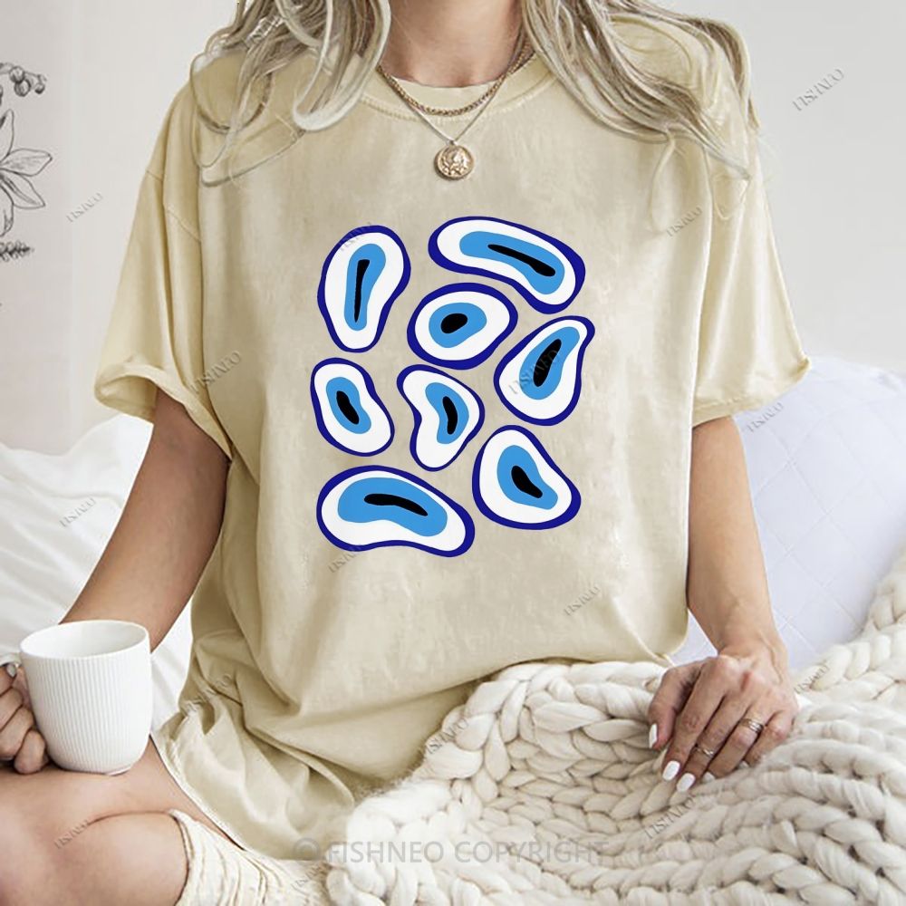Unisex Eye Printed Washed Tee