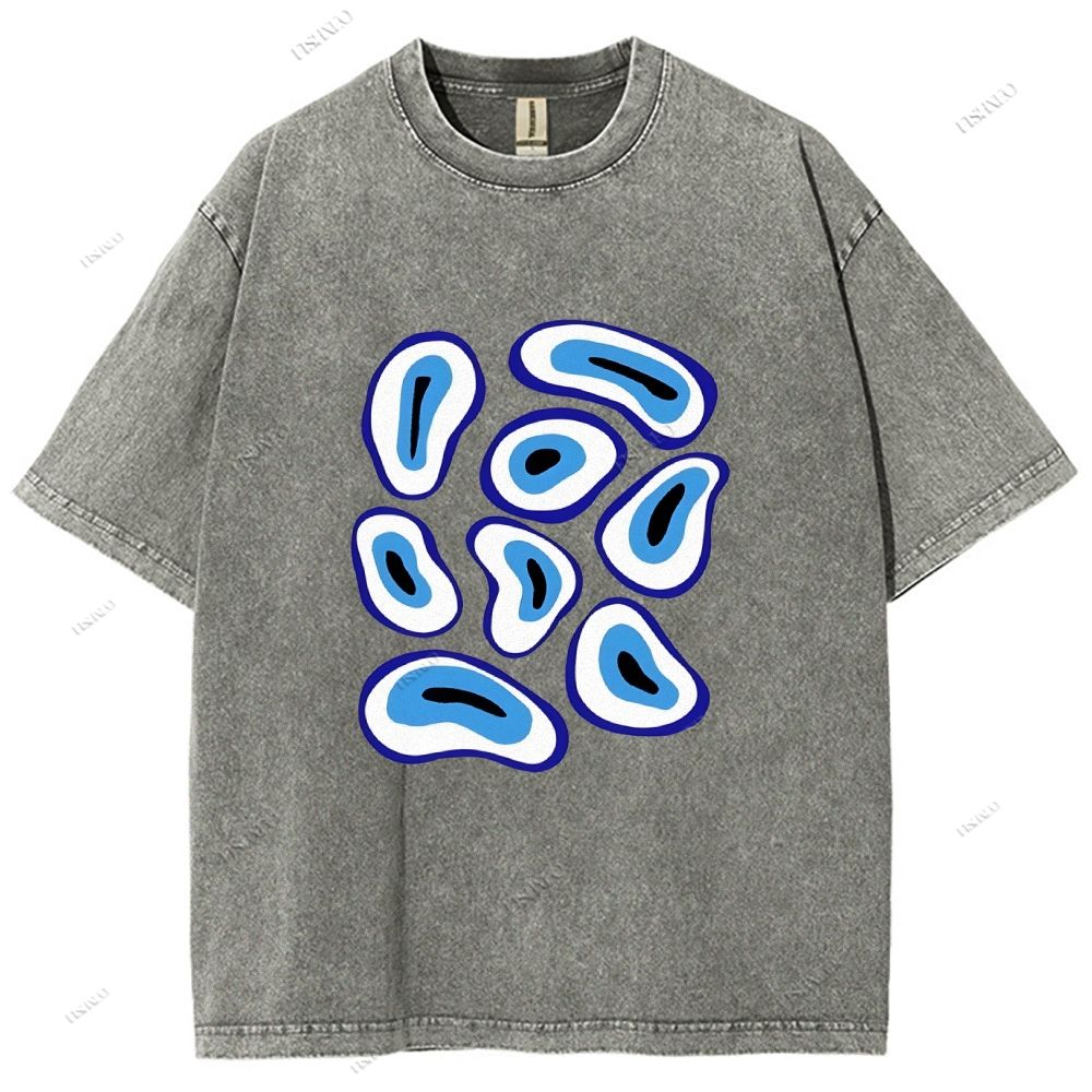 Unisex Eye Printed Washed Tee