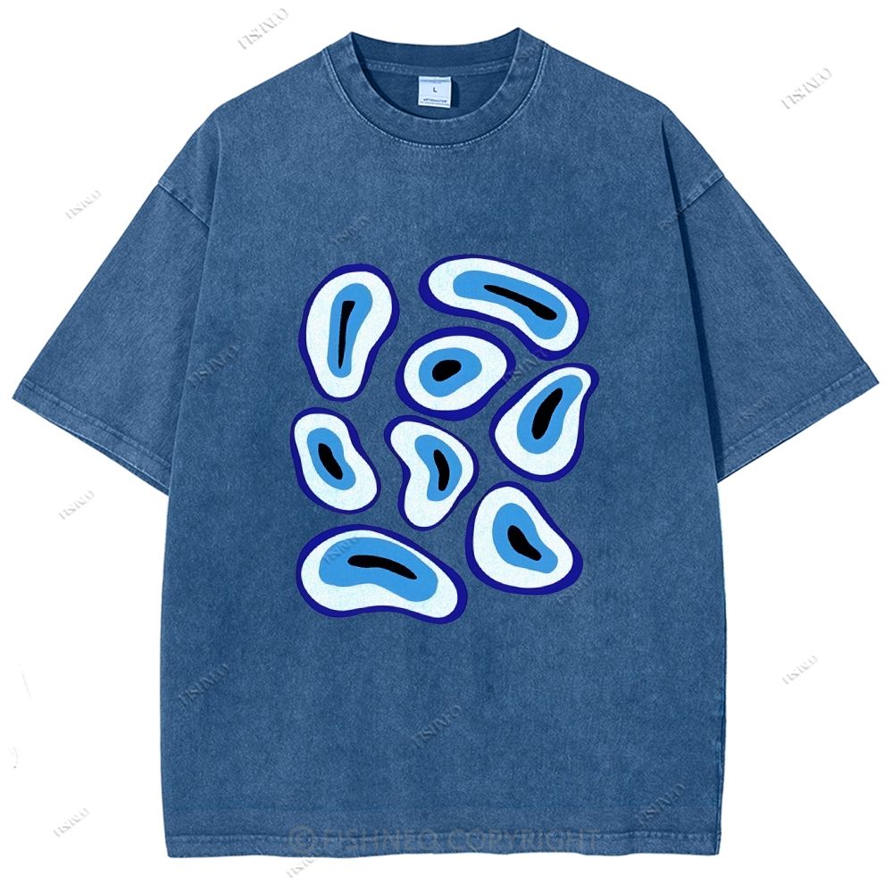Unisex Eye Printed Washed Tee