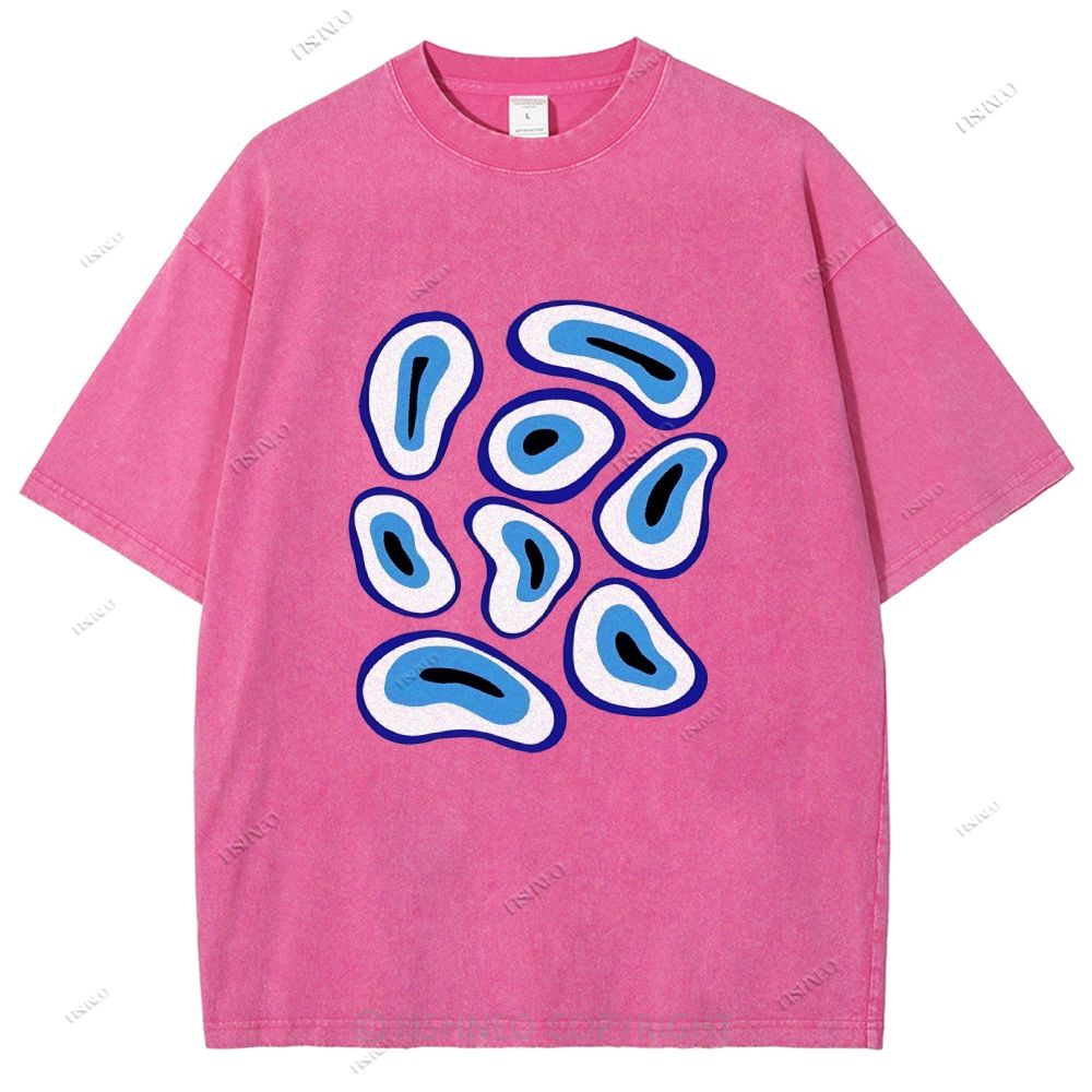 Unisex Eye Printed Washed Tee