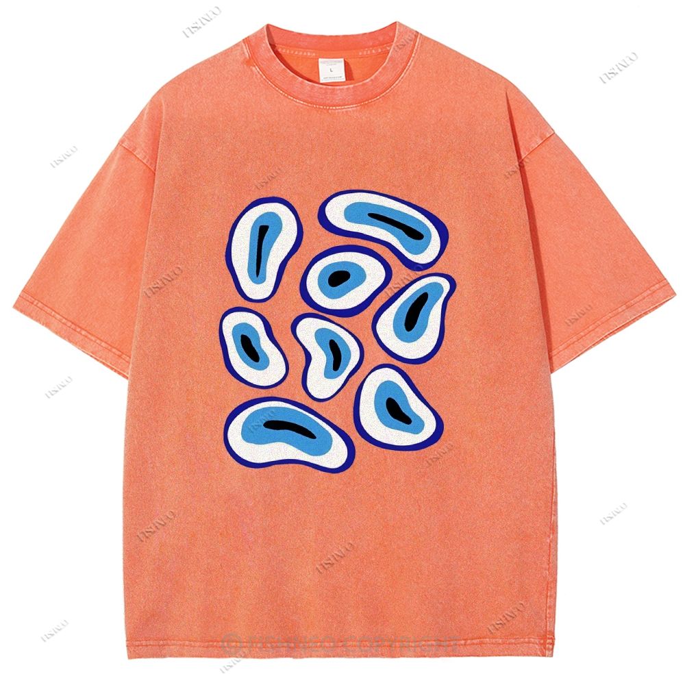 Unisex Eye Printed Washed Tee