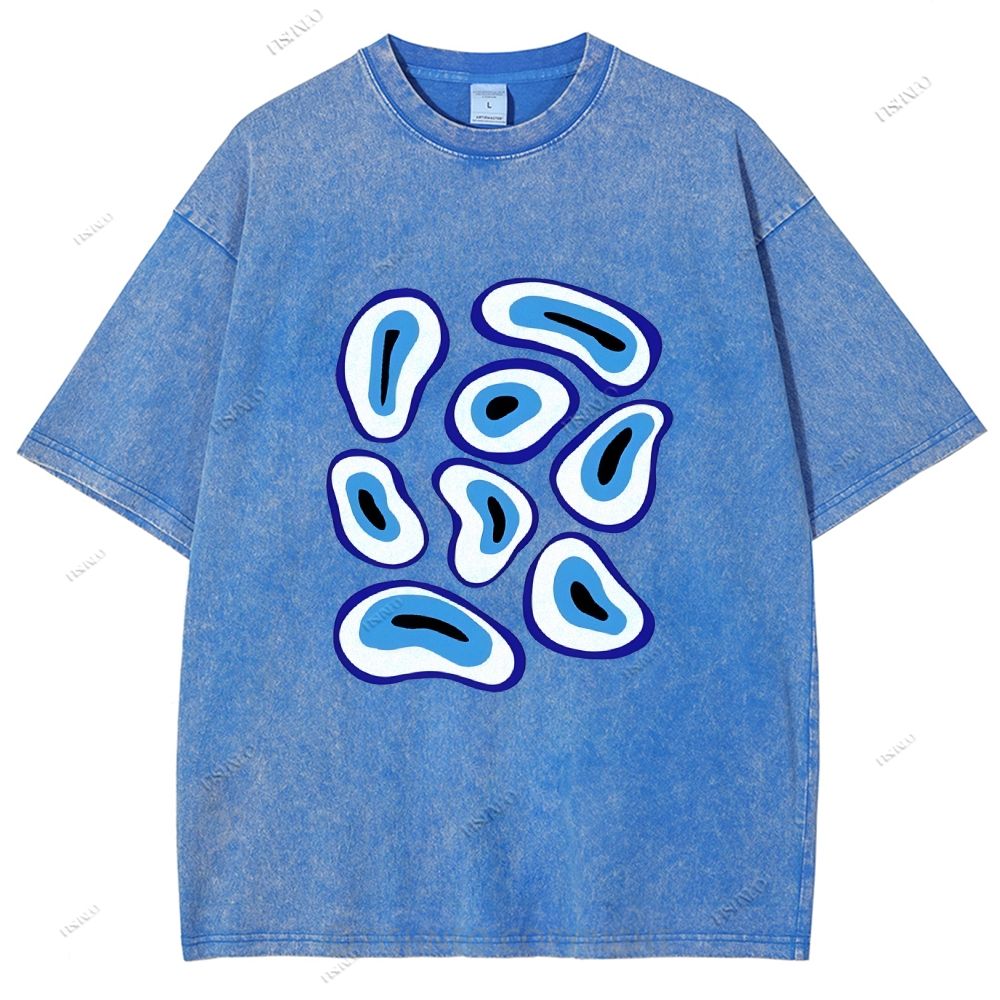 Unisex Eye Printed Washed Tee
