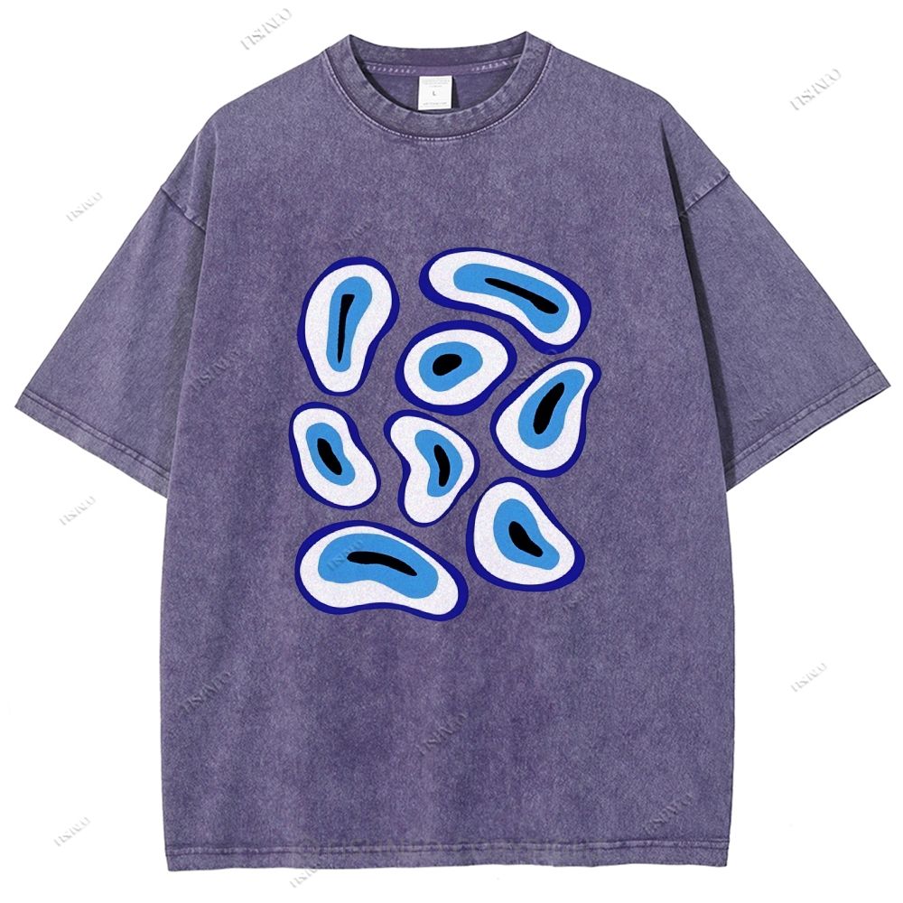 Unisex Eye Printed Washed Tee