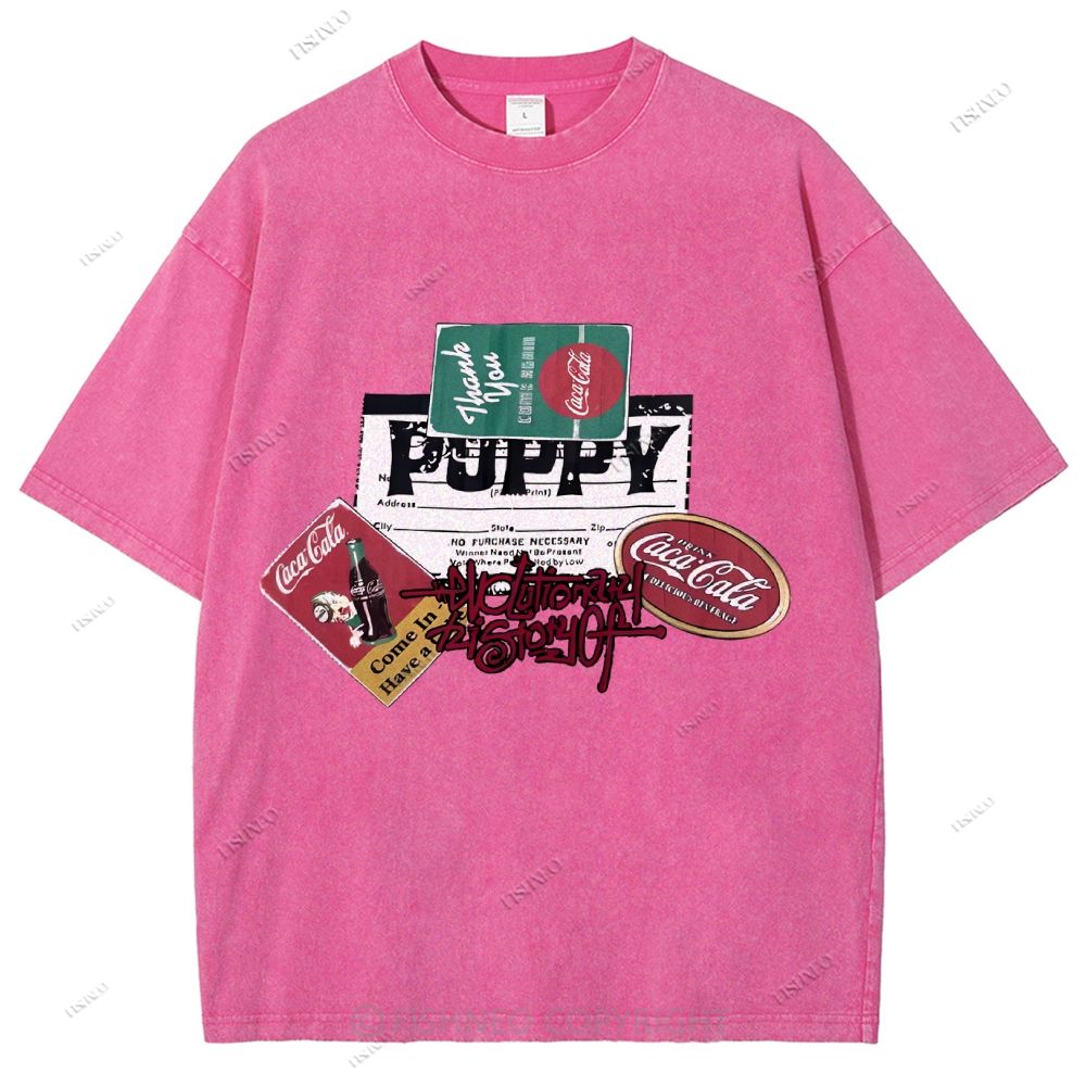 Unisex Graffiti Printed Washed Tee