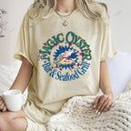 Unisex Shell Graffiti Printed Washed Tee