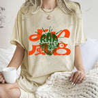 Unisex Japanese Graffiti Printed Washed Tee