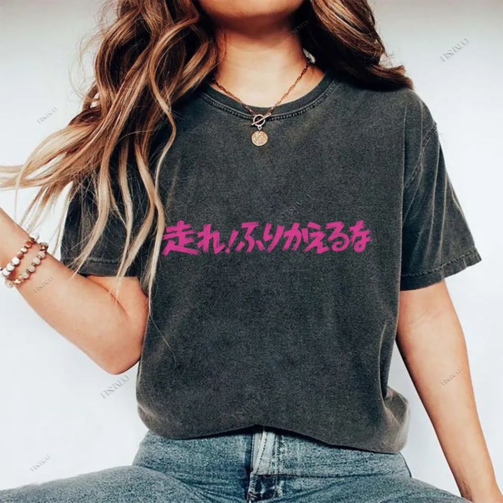 Unisex Japanese Cat Printed Design Back Washed Tee