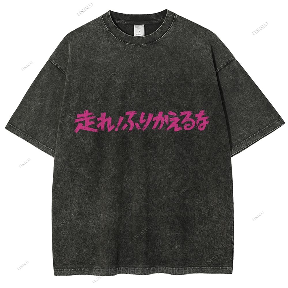 Unisex Japanese Cat Printed Design Back Washed Tee