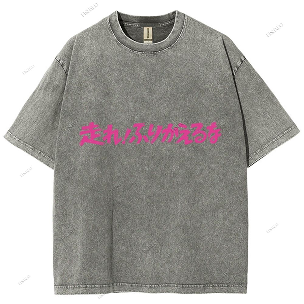 Unisex Japanese Cat Printed Design Back Washed Tee