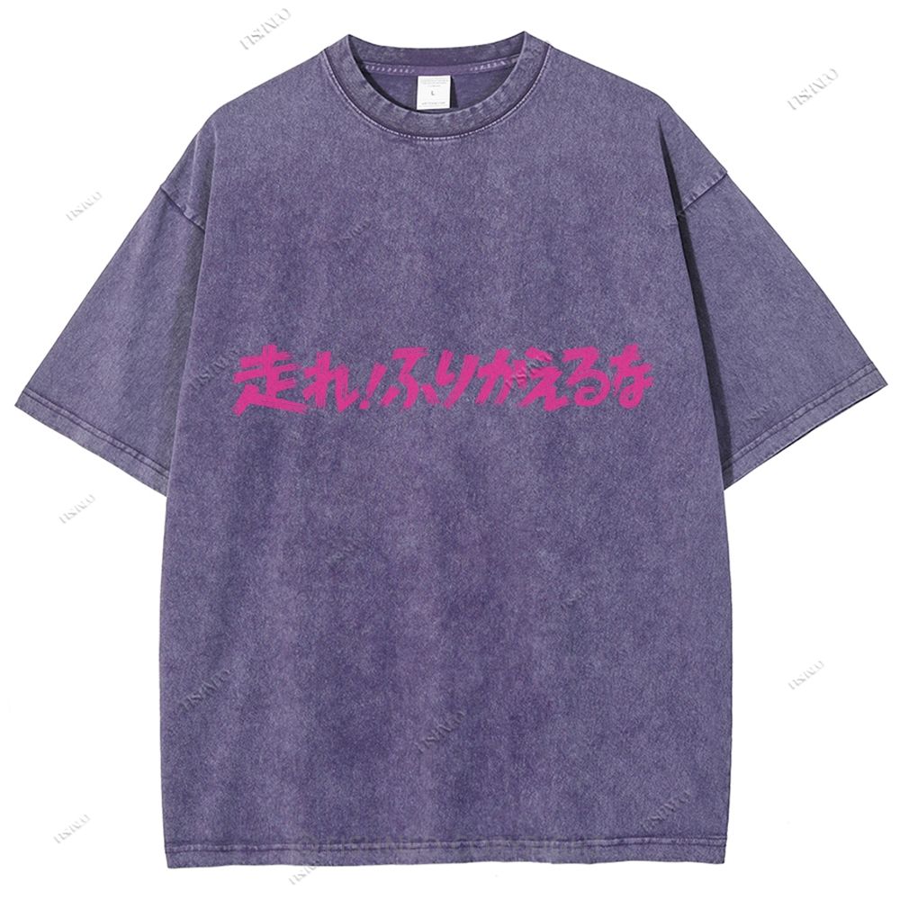 Unisex Japanese Cat Printed Design Back Washed Tee