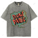 Unisex Graffiti Printed Washed Tee