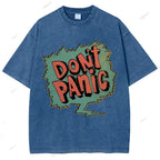Unisex Graffiti Printed Washed Tee