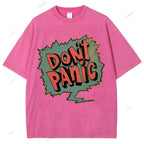 Unisex Graffiti Printed Washed Tee
