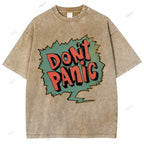 Unisex Graffiti Printed Washed Tee