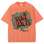 Unisex Graffiti Printed Washed Tee