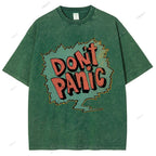 Unisex Graffiti Printed Washed Tee