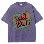 Unisex Graffiti Printed Washed Tee